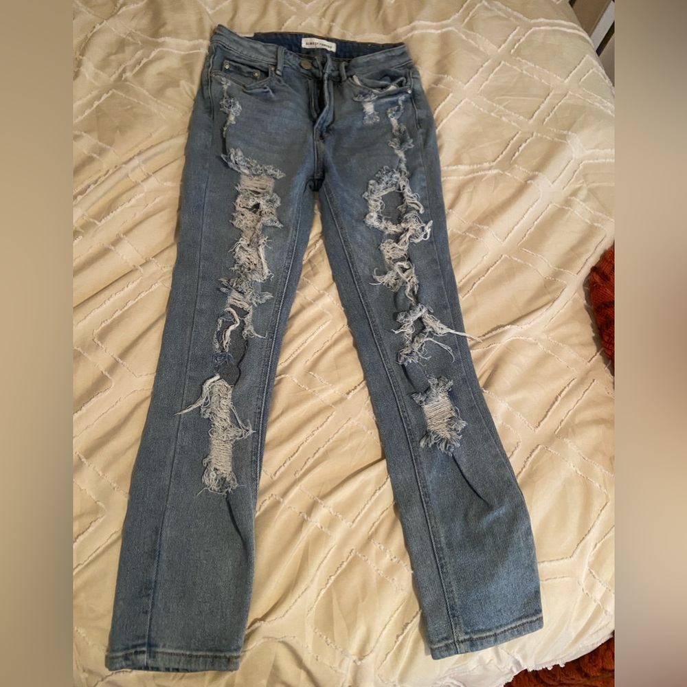 almost famous medium wash jeans size 0 slightly worn
